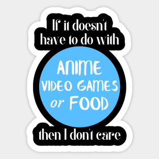 Anime, video games or food Sticker